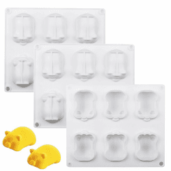 🐷🍫 HGSHUO Glücksschweinchen Silikonformen - 3 Stück - Backformen für Schokolade, Mousse und mehr!