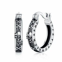 YueYuan Totenkopf Ohrringe 925 Sterling Silber 🌟 Gothic Style Schmuck für Männer Damen