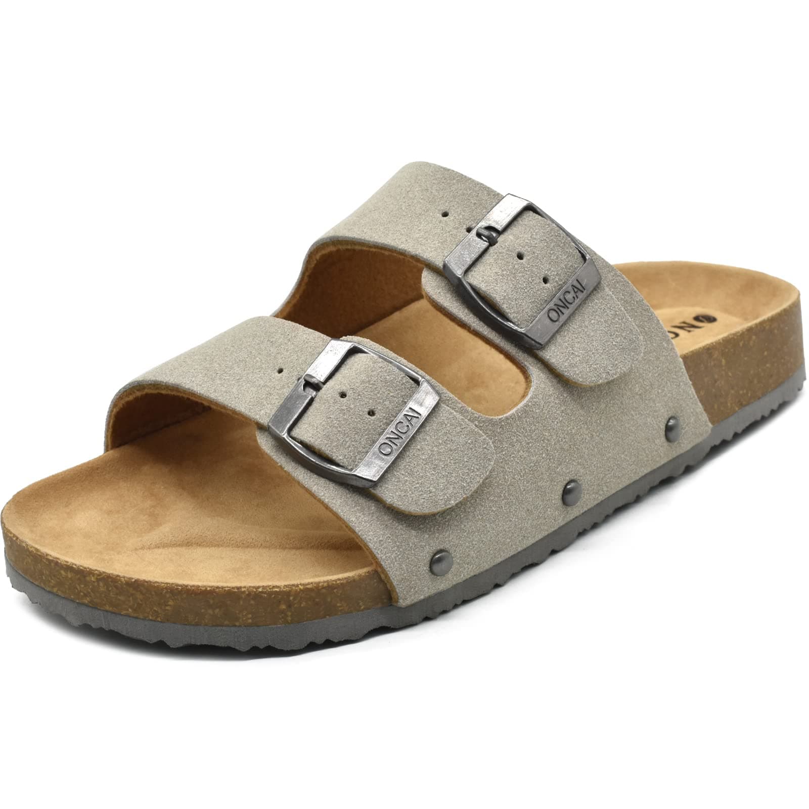 ONCAI Sandalen Damen Kork-Fußbett Pantoletten Damen Flach Rutschfest Sommer Badelatschen 😎