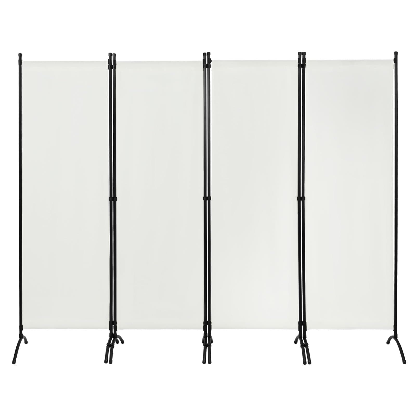 WOLTU Paravent 4 Teilig 224x182 cm Creme 🌞🌿