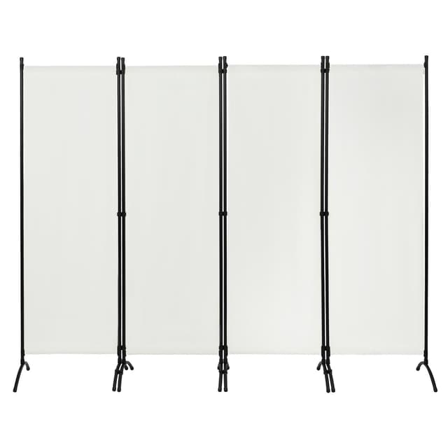 WOLTU Paravent 4 Teilig 224x182 cm Creme 🌞🌿