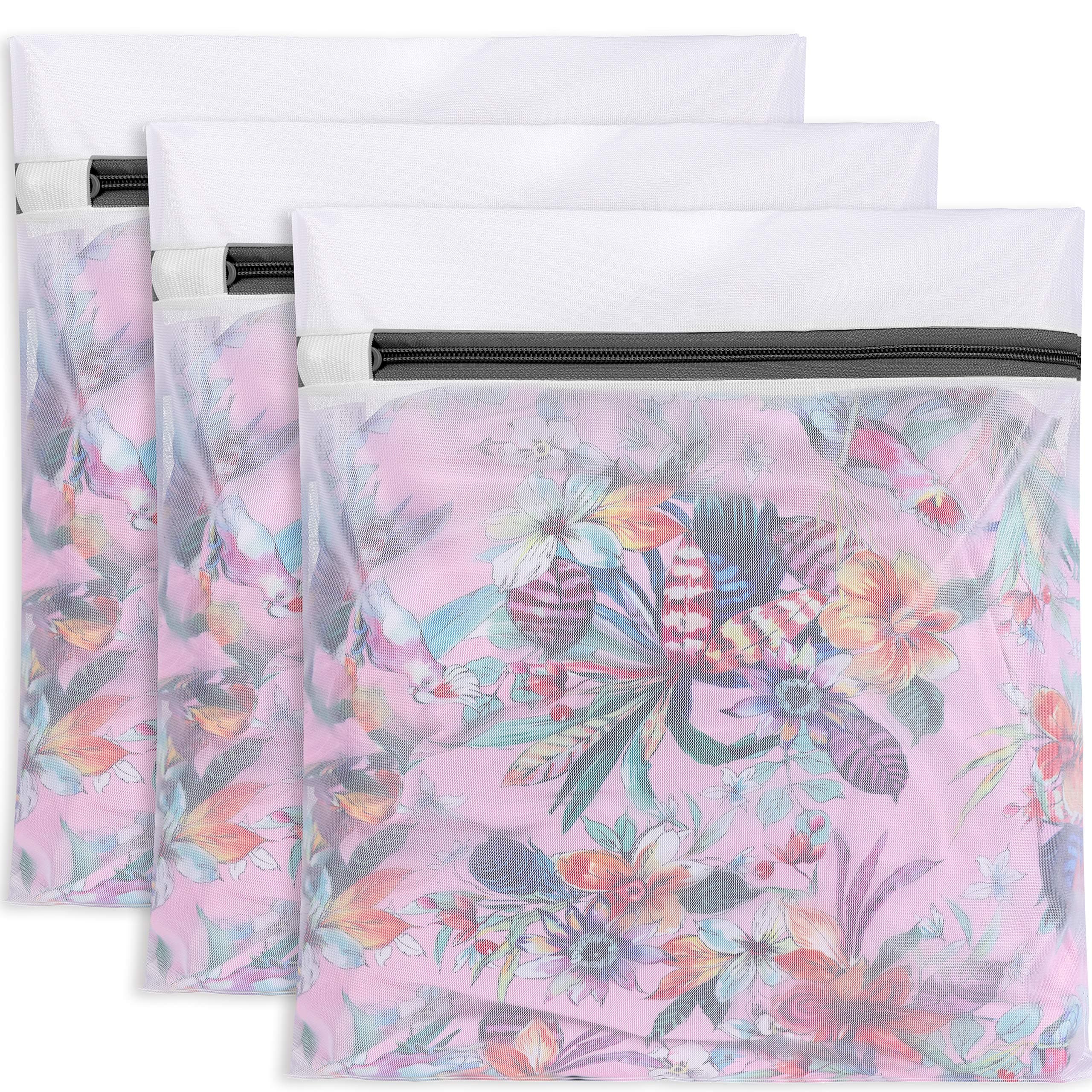 BAGAIL Mesh Wäschesäcke 3er Set - 3XL Weißes Netz ⭐️🧦👜
