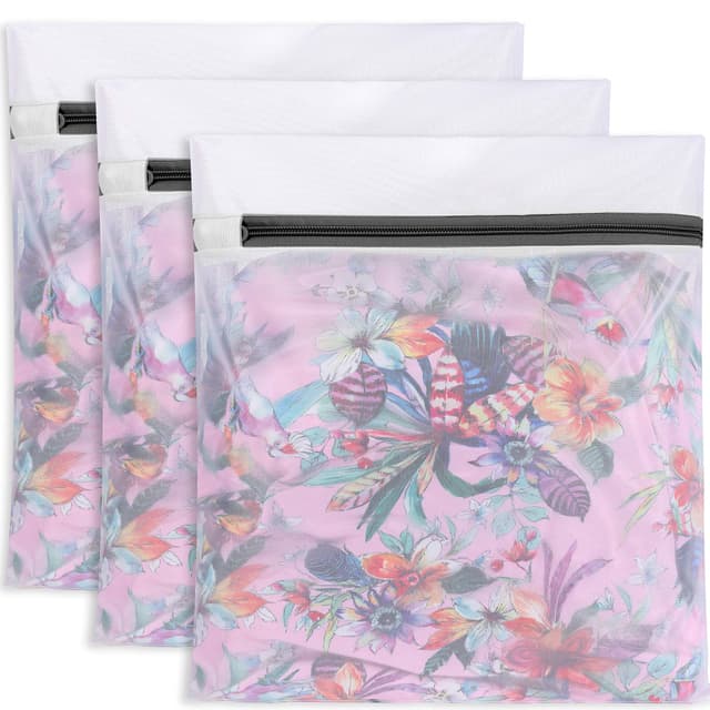 BAGAIL Mesh Wäschesäcke 3er Set - 3XL Weißes Netz ⭐️🧦👜