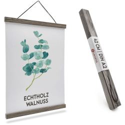LIKARTO Premium-Posterleiste Holz Walnuss A2 | 42 cm 🖼️