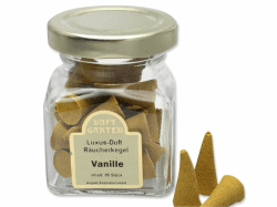 LivuX Räucherkegel „Luxusdüfte Vanille“ – 35 STK. im Glas 🌟 Entspannung und Gemütlichkeit 🌿