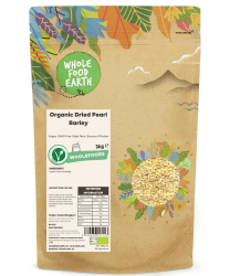 🌿🌾 Wholefood Earth Bio Getrocknete Perlgerste 3kg Vegan | GVO-frei | Reich an Ballaststoffen | Proteinquelle | Zertifiziert Bio 🌾🌿