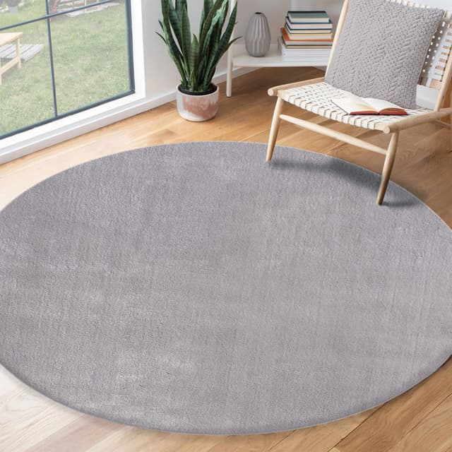 🌟 Entspannung pur! Moderner flauschiger Kurzflor Teppich in Felloptik 😍