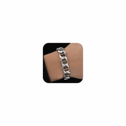 FLHEART Herren Armband Silber Edelstahl Herrenarmband - 20cm/21cm/24cm Länge Gliederarmband Silberarmband für Herren