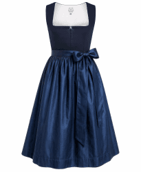 DIRNDLSTERN Damen Blau Ohne-Schnürung Midi Damen Outfit Oktoberfest 2025 42 Blau 😍👗🌟