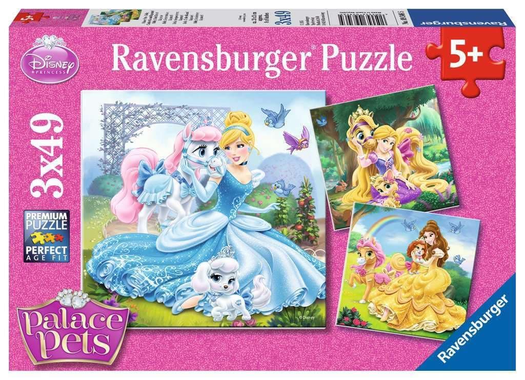 Ravensburger Kinderpuzzle - Palace Pets - Belle, Cinderella und Rapunzel 🧩👸🦄