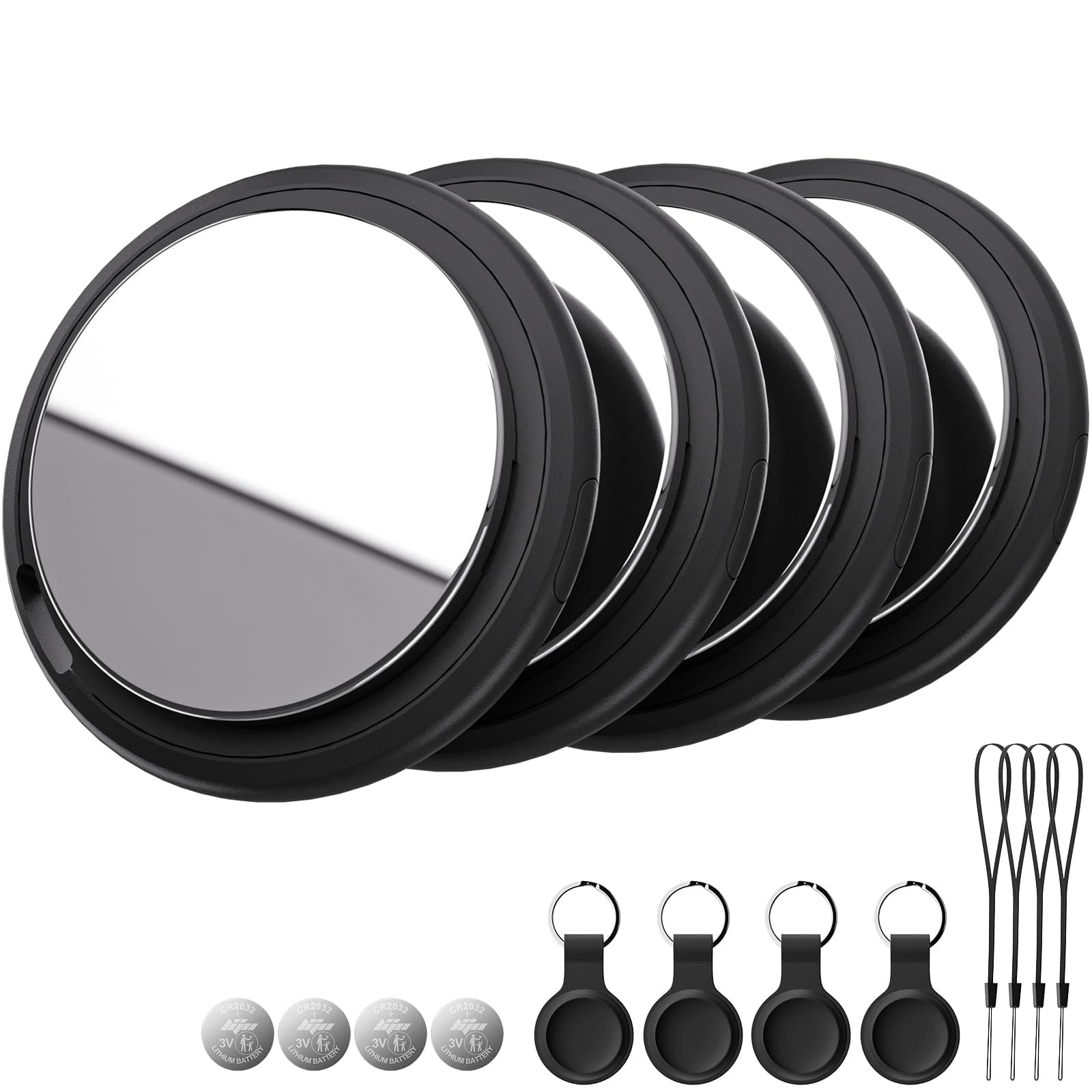Bnlei Smart Air Tracker Tag für Apple Wo ist? - 4er Pack Schwarz