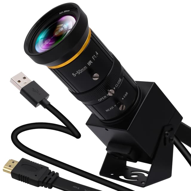 📹 ELP HDMI USB-Webcam 4K Kamera für Live Streaming mit 10-Fach Variabler Fokus 🌟