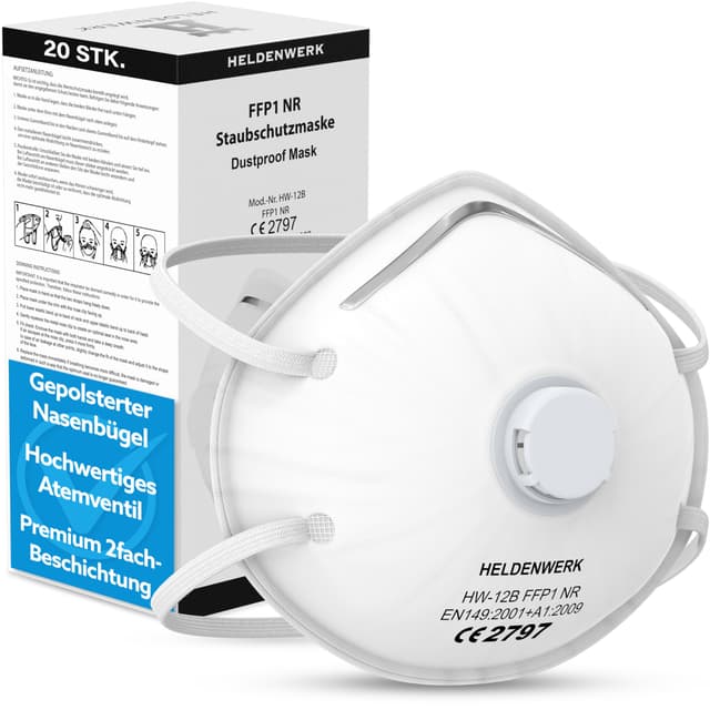 🔥 Heldenwerk Atemschutzmaske im 20er Pack - Perfekter Schutz! 💪😷