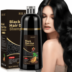 🖤🌿 Black Hair Dye Shampoo für graues Haar - Haarfärbeshampoo 500ML