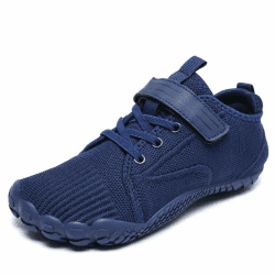 👟 DAZFE Kinder Barfußschuhe Breite Zehenbox Jungen Mädchen Hausschuhe Minimalistische Wanderschuhe Sportschuhe Laufschuhe Walking Schuhe 26-37EU 28 EU Blau - 50% Rabatt!