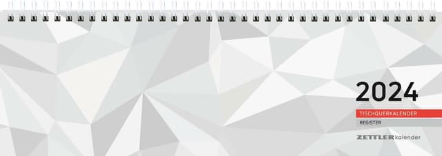 📅 ZETTLER Tischquerkalender Register Tischkalender 2024 📆