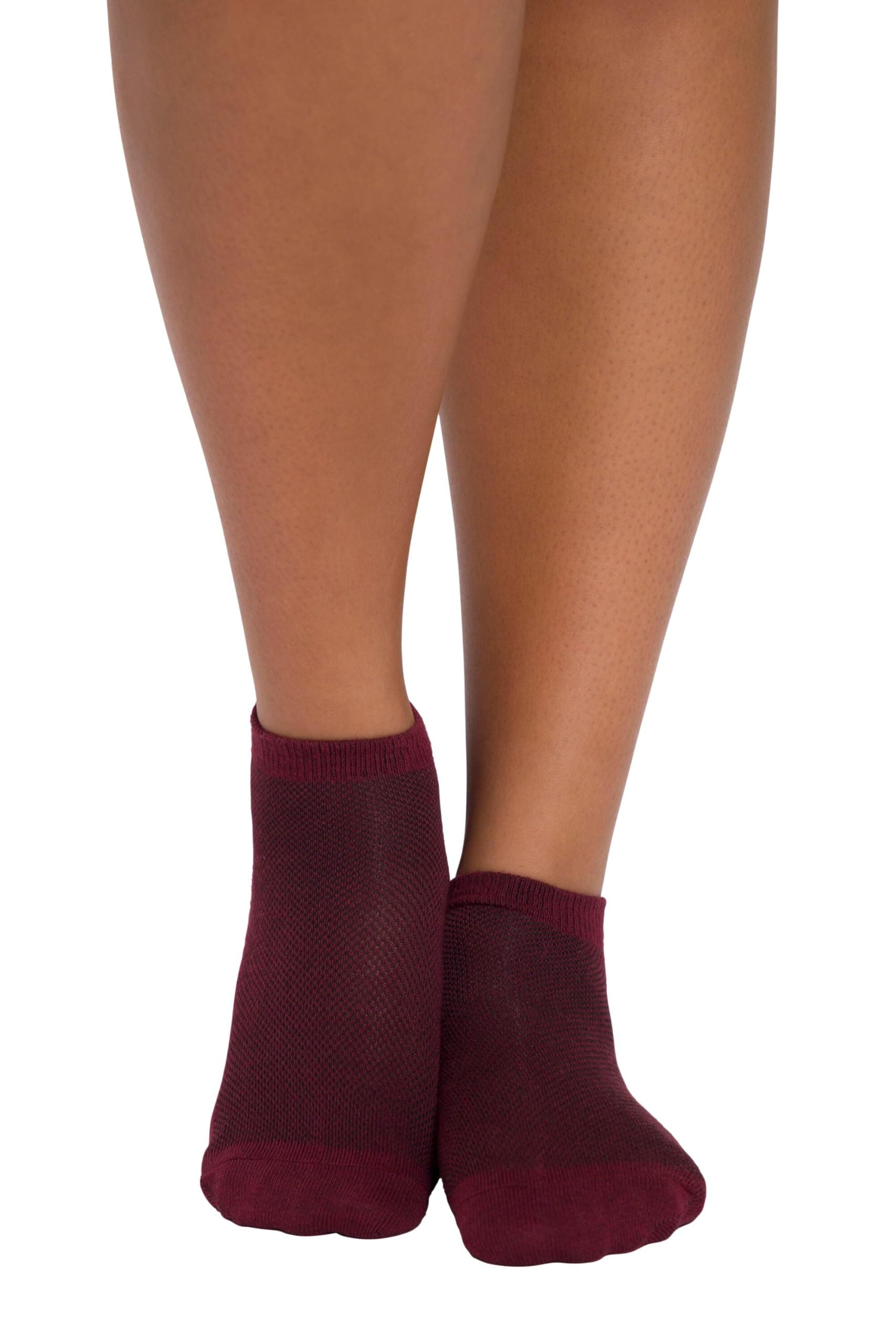 🧦 Ulla Popken Damen Strümpfe 35-38 weinrot 🏃‍♀️