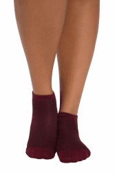 🧦 Ulla Popken Damen Strümpfe 35-38 weinrot 🏃‍♀️