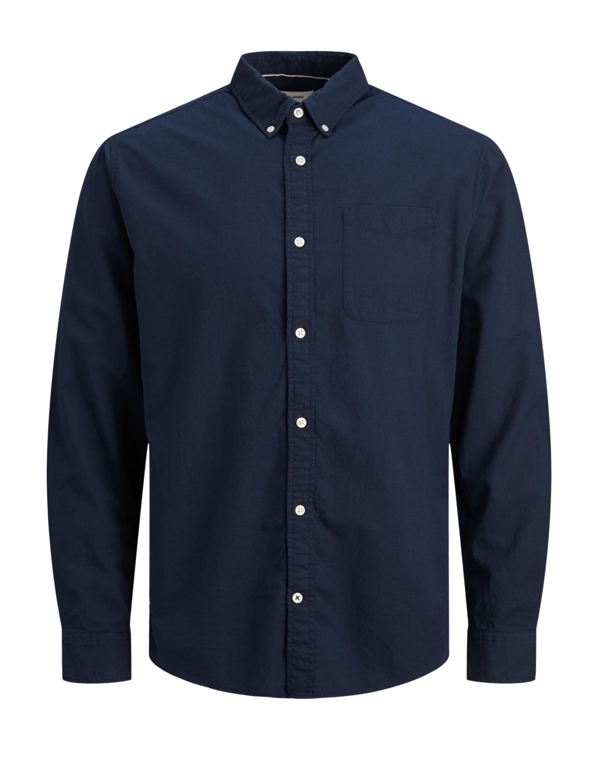 👔 JACK & JONES Herren Slim Fit Freizeithemd 100% Baumwolle Langarm Kariert Navy M XL Navy Blazer