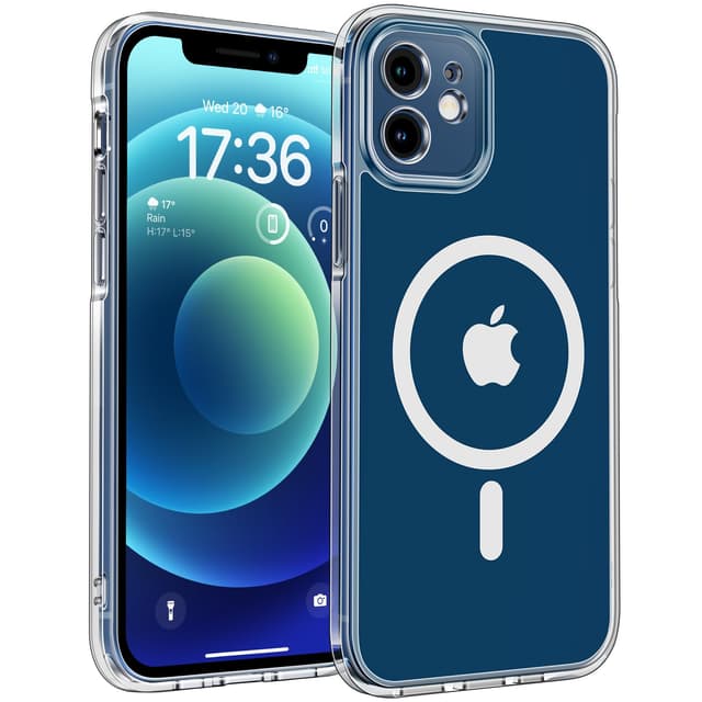 📱🔒 TOCOL iPhone 12 Hülle für Magsafe | Stoßfest & Kratzfest | Magnetisch | Transparent