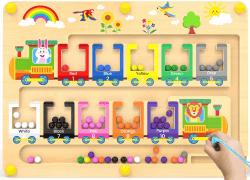 🚂 Dusor Montessori Spielzeug ab 2-3 Jahre, Magnetspiel Labyrinth 🌈 Spiele Spielzeug ab 2-3 Jahre Mädchen Jungen Angebot bei HelloDeals