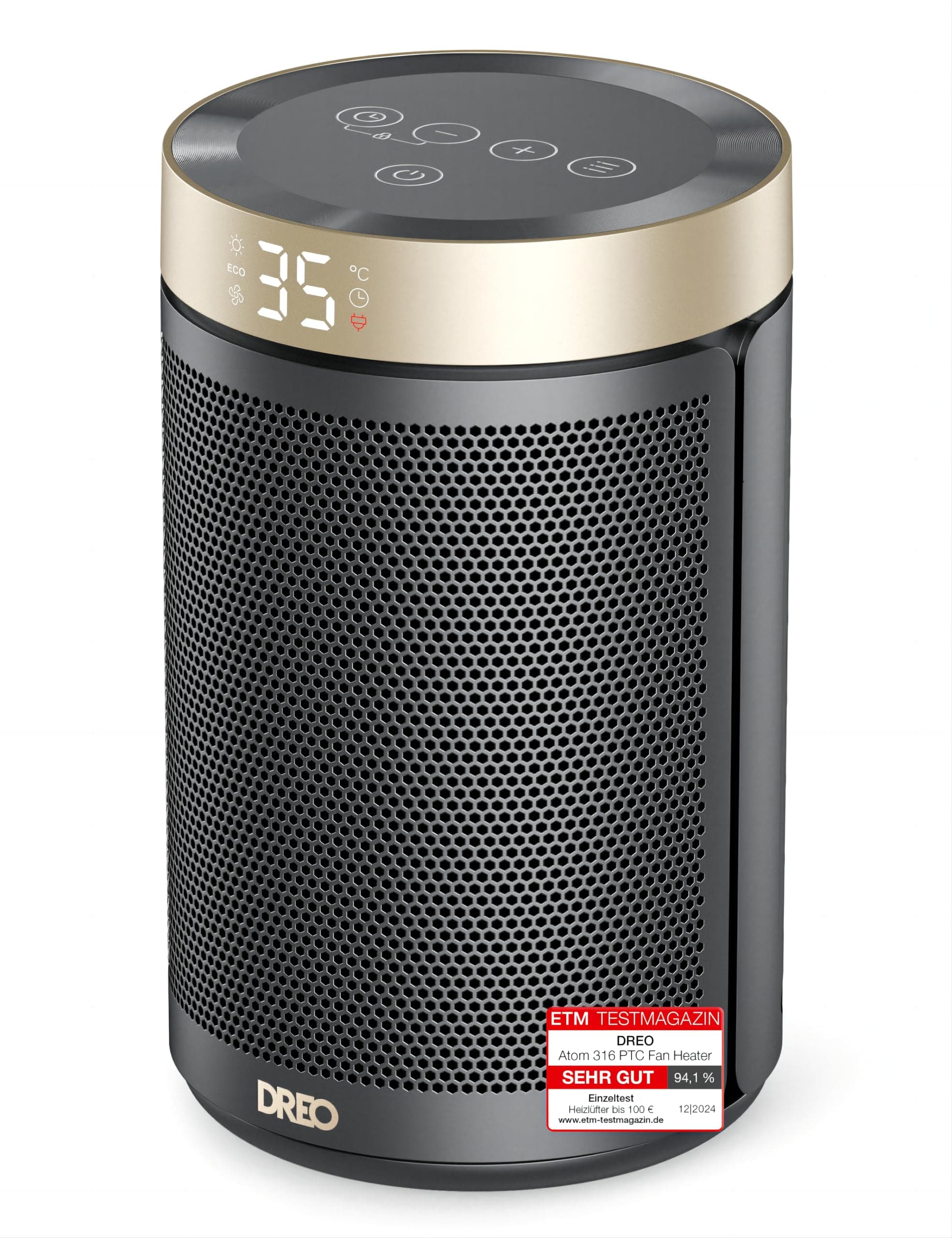 Dreo Energiesparender Heizlüfter 🌡️ 34 dB Leiser 1500W Elektrischer PTC Keramik 🔥