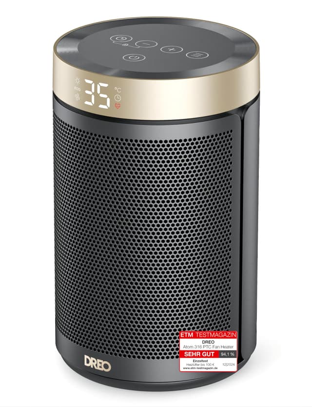 Dreo Energiesparender Heizlüfter 🌡️ 34 dB Leiser 1500W Elektrischer PTC Keramik 🔥