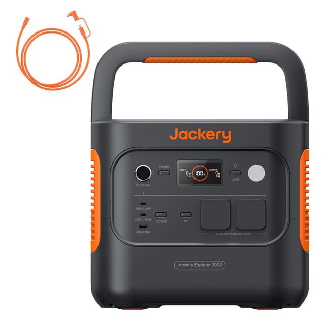Jackery E2000 v2 Tragbare Powerstation mit Solarpanel Verlängerungskabel 🌞🔋
