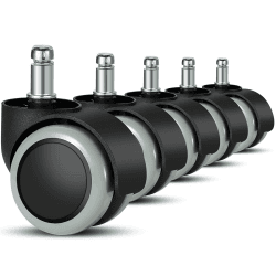 Bürostuhl Rollen (5er Set) - 11 MM / 22 MM Ersatz-Hartbodenrollen für Gaming-Stühle 😎