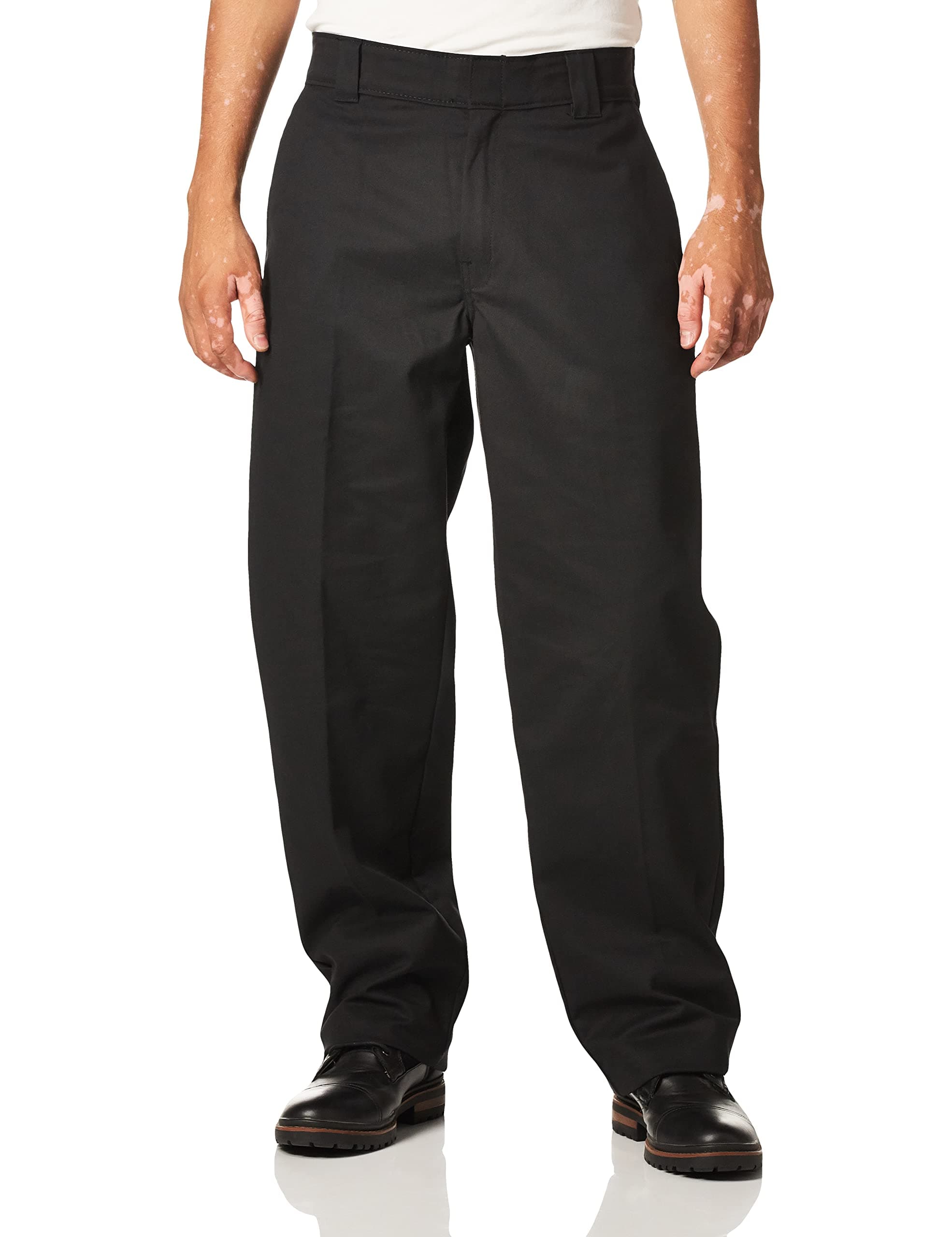 👖 Dickies Herren Active-Waist Köper Arbeitshose - 34W / 32L Schwarz