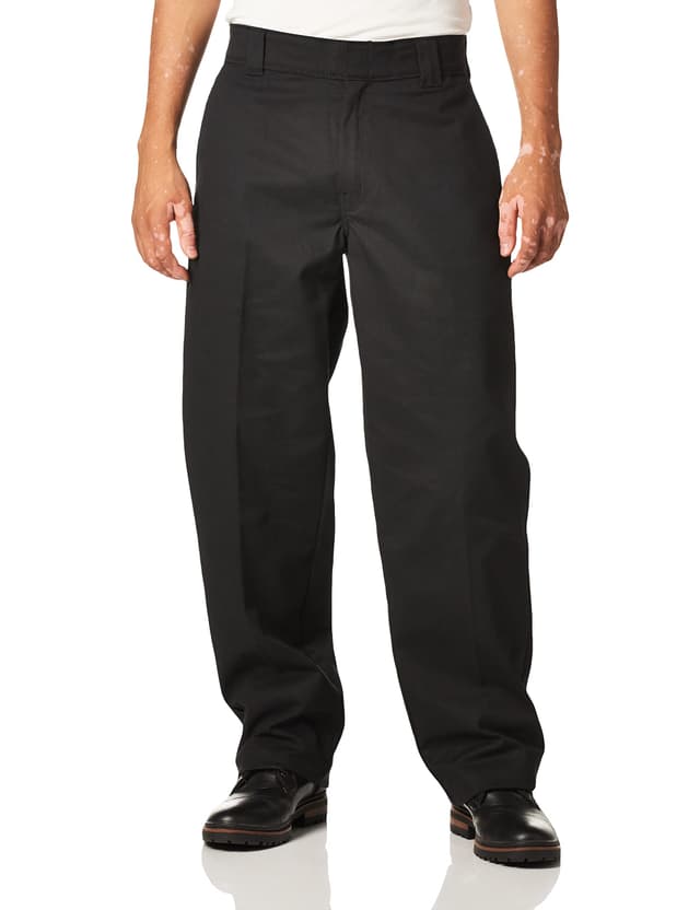👖 Dickies Herren Active-Waist Köper Arbeitshose - 34W / 32L Schwarz