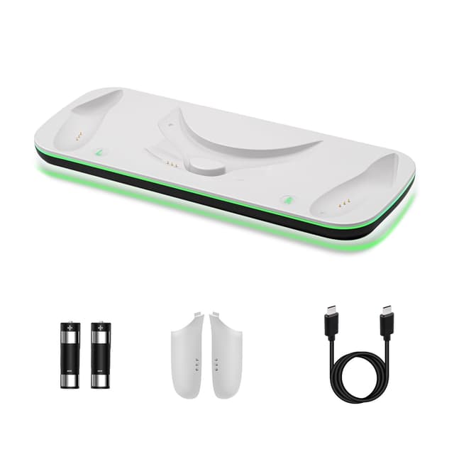 🎮🔋 Mcbazel Controller Ladestation für Quest 3 – VR Ladestation Kabelloses Laden mit LED-Licht