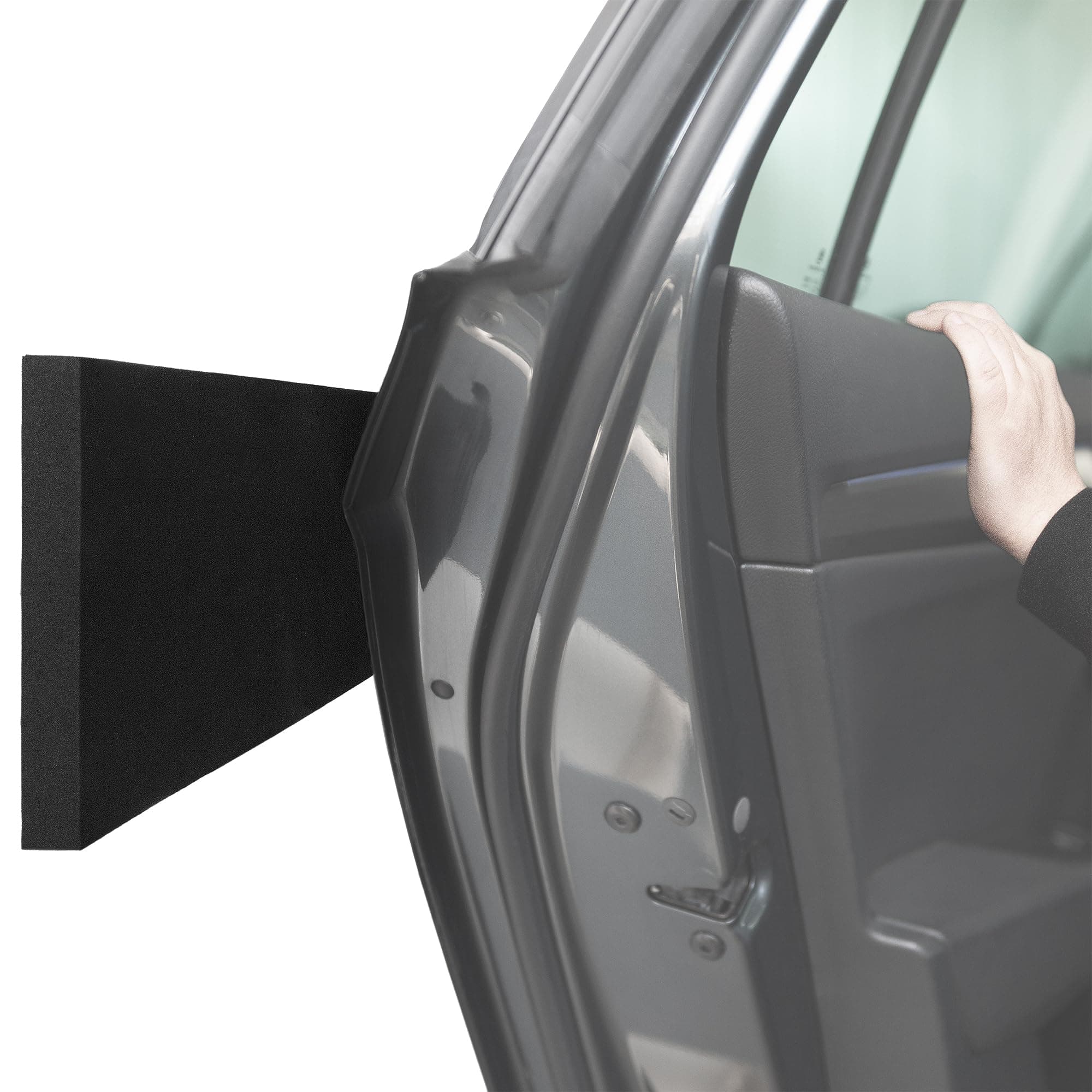 🚗 ECENCE 2er Pack Garagen Wandschutz, Türkantenschutz Auto - 30x10x1,5cm - Autotür Schutz selbstklebend für Garage, Carport und Parkplatz, Schwarz 2x