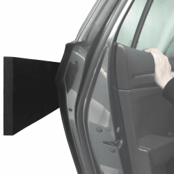 🚗 ECENCE 2er Pack Garagen Wandschutz, Türkantenschutz Auto - 30x10x1,5cm - Autotür Schutz selbstklebend für Garage, Carport und Parkplatz, Schwarz 2x