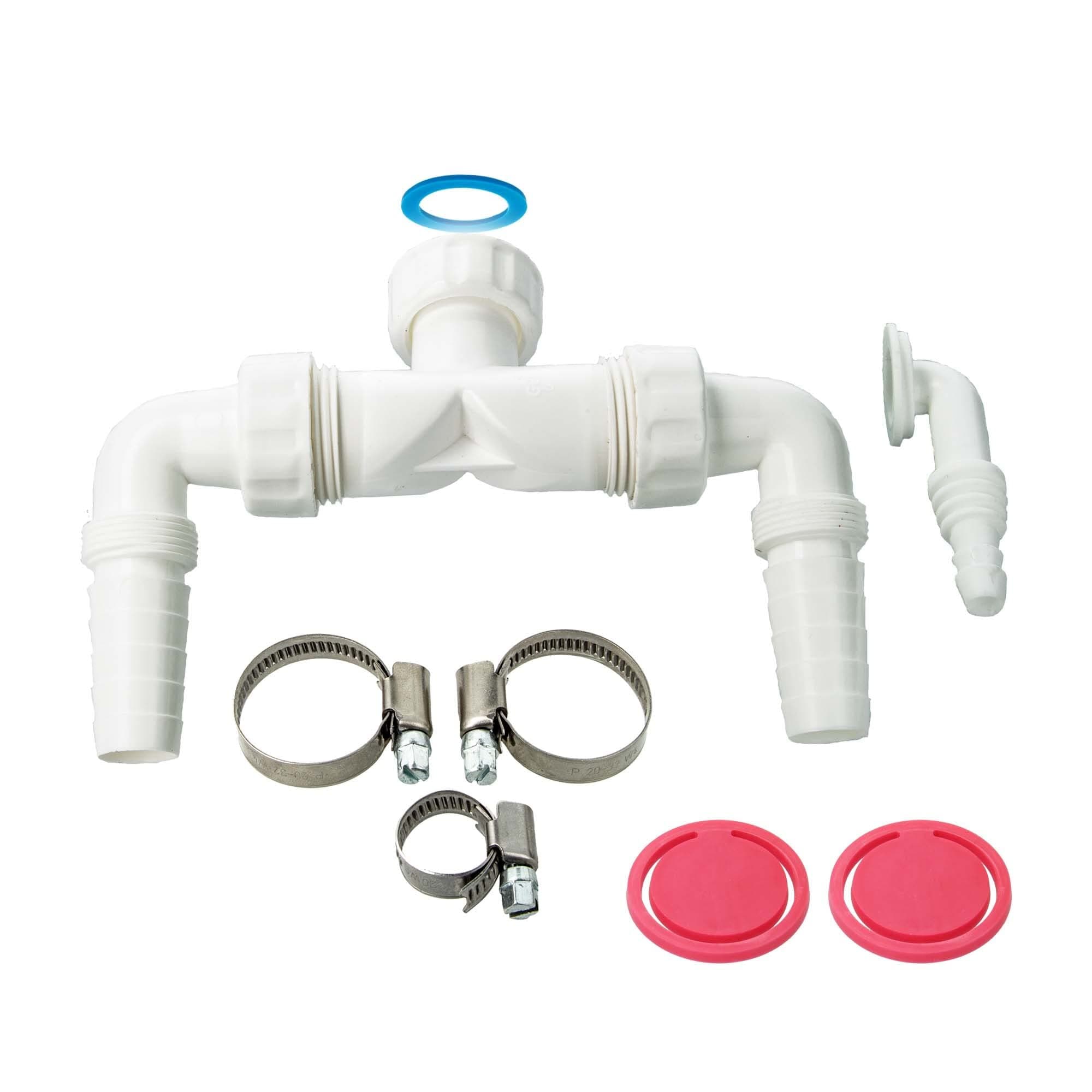 🚿tecuro Doppelanschluss für Trockner und Waschmaschine, 1 Zoll ÜWM🚰