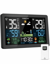 HAOYAO Wetterstation Funk mit Außensensor 🌦️🌡️⏰ Angebot bei HelloDeals