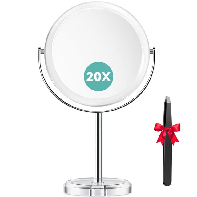 Auxmir Kosmetikspiegel Doppelseitig 1X/20X Vergrößerung 🔎💄👜