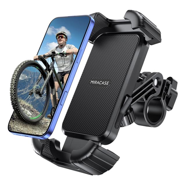 Miracase Handyhalterung Fahrrad & Motorrad 🚲 360° Lenker Halter für iPhone & Samsung 📱 Stoßfester Schutz & Einhand-Bedienung ❤️