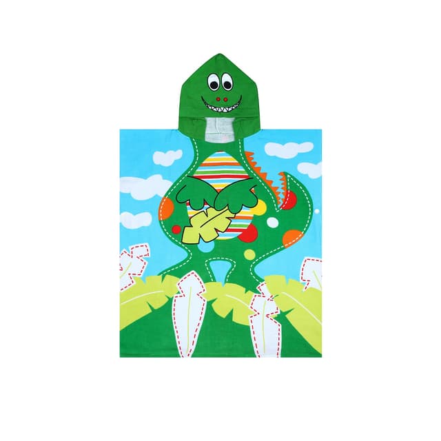 🦕 FLYISH DIRECT Badeponcho Kinder 100% Baumwolle Kinderhandtuch Poncho Kinder Badetuch Handtuch mit Kapuze Strandtücher 🏖️