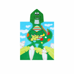 🦕 FLYISH DIRECT Badeponcho Kinder 100% Baumwolle Kinderhandtuch Poncho Kinder Badetuch Handtuch mit Kapuze Strandtücher 🏖️