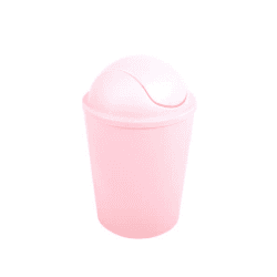 MSV Abfalleimer AKO 5,5 l mit Schwingdeckel pastellrosa, Polypropylen, Babyrosa