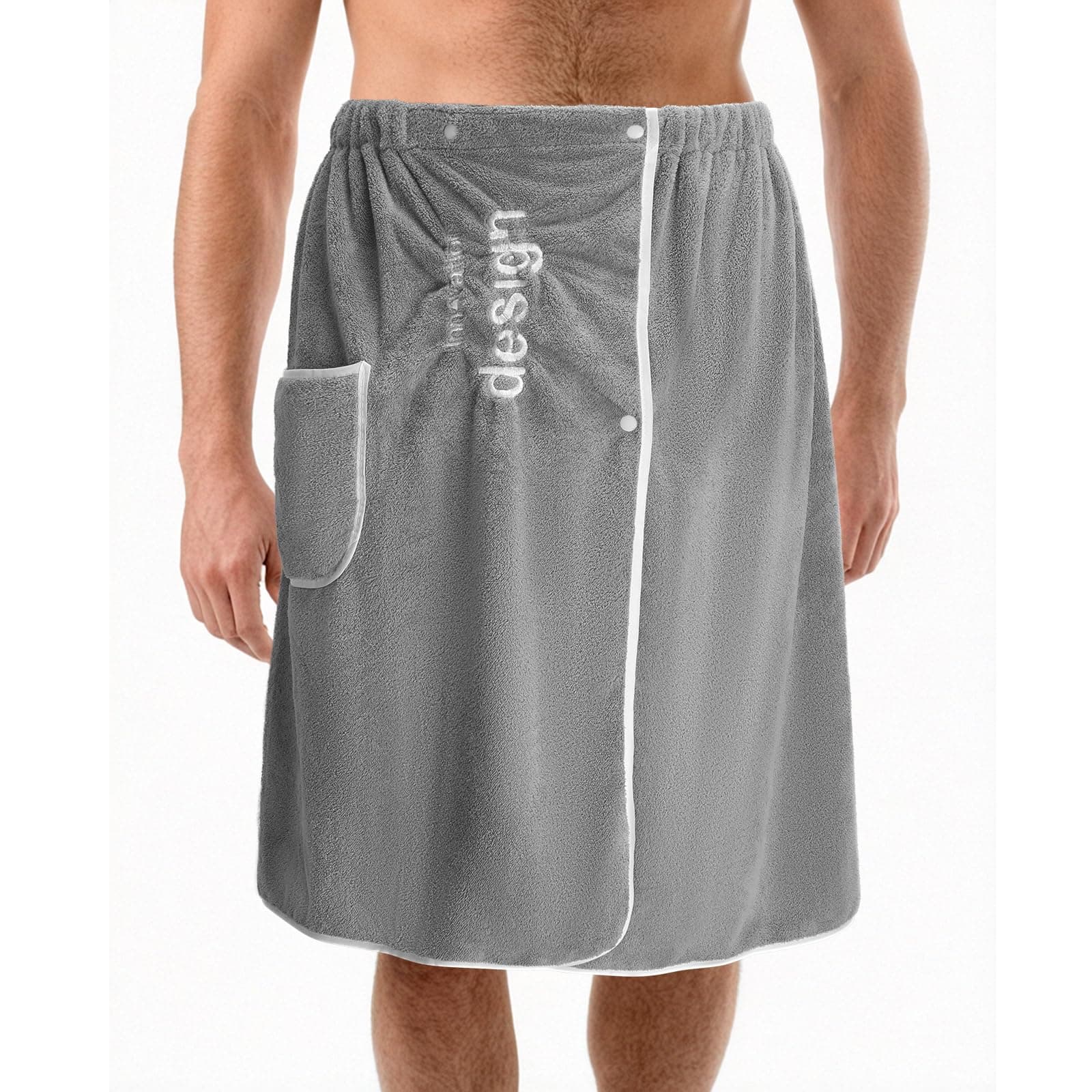 IETWATE Saunahandtuch Herren Grau 🚿🧖‍♂️