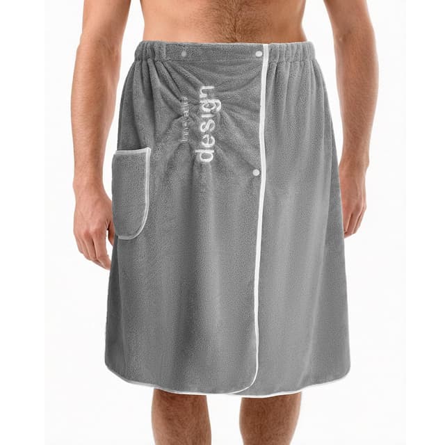 IETWATE Saunahandtuch Herren Grau 🚿🧖‍♂️