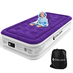 🏕️ CHILLSUN Luftmatratze 1 Personen Luftbett mit Integrierter Pumpe 190x100x40cm 🌊 Selbstaufblasende Campingmatratze für Zuhause, Gästezimmer und Reisen (41cm Einzel/Twin) 🛌