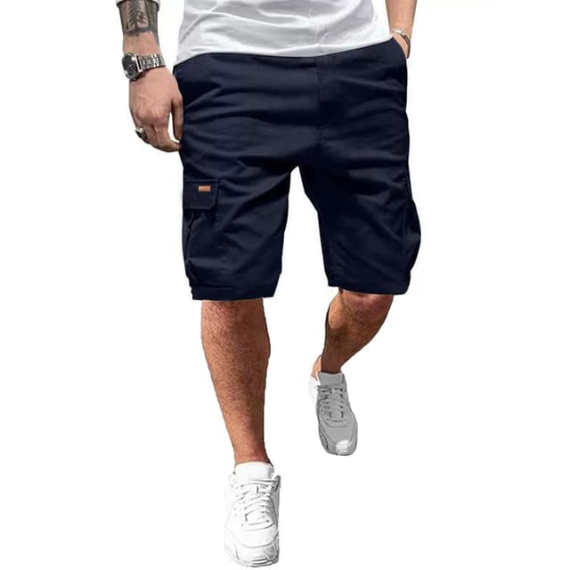 Ougelebo Herren Cargo Shorts Dunkelblau XXL 🩳