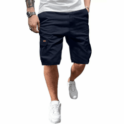 Ougelebo Herren Cargo Shorts Dunkelblau XXL 🩳