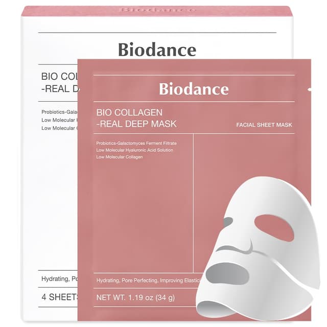 Biodance Bio Collagen Real Deep Mask (4x 34g)136g 🌿🌸 - Nur 13.99€ + Kostenloser Versand