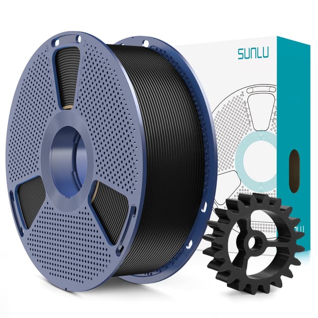 SUNLU PLA+2.0 Filament 1.75mm Schwarz 1000g | Upgrade PLA Plus 3D Drucker Filament