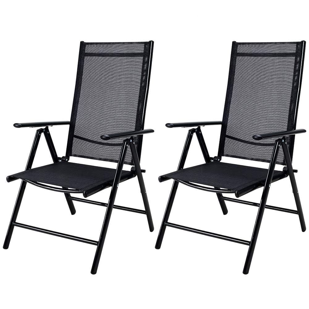 🌿🪑 Casaria® Gartenstühle 2er Set Hochlehner Klappbar 8-Fach Verstellbar 🪑🌿