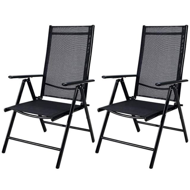 🌿🪑 Casaria® Gartenstühle 2er Set Hochlehner Klappbar 8-Fach Verstellbar 🪑🌿